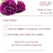 Purple Peonies 5 RSVP Card