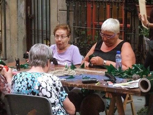 preparando las fiestas de Gràcia