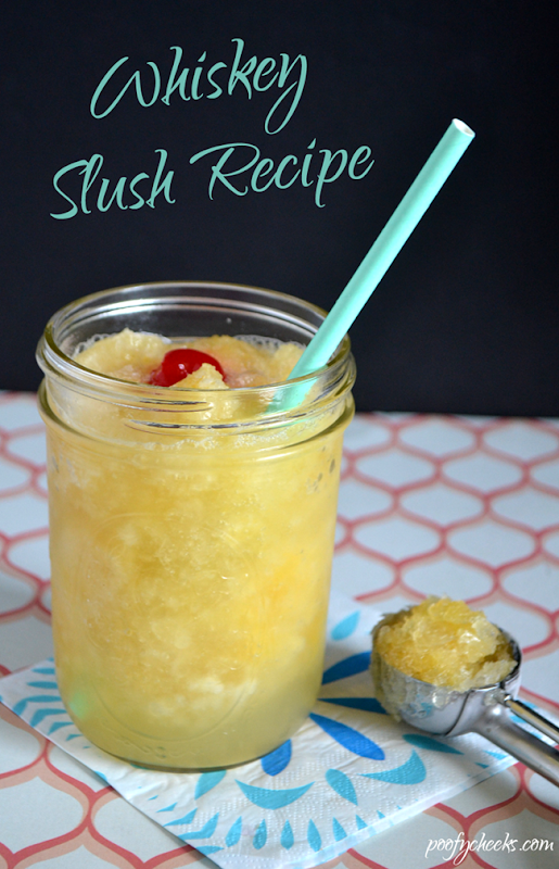 Whiskey Slush Recipe - The perfect summertime drink and you don't need a blender! Freeze in a bucket and take to the pool or beach.