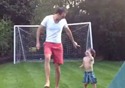 papa e hijo futbol