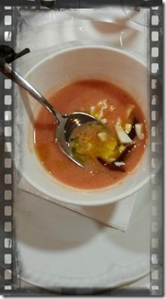 Gazpacho andaluz bodegòn azoque zaragoza Immagine della ricetta del gazpacho andaluz bodegòn azoque zaragoza