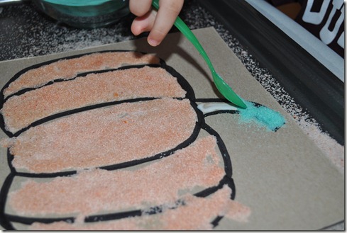 Salt Art Pumpkin