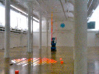 We laid the pattern out on the floor before assembling the strands. We laid the pattern out on the floor before assembling the strands.