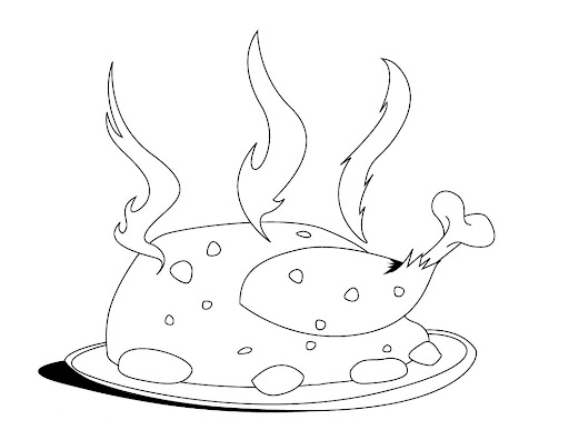 POLLO ASADO DIBUJOS PARA COLOREAR | Dibujos para colorear POLLO ASADO DIBUJOS PARA COLOREAR | Dibujos para colorear