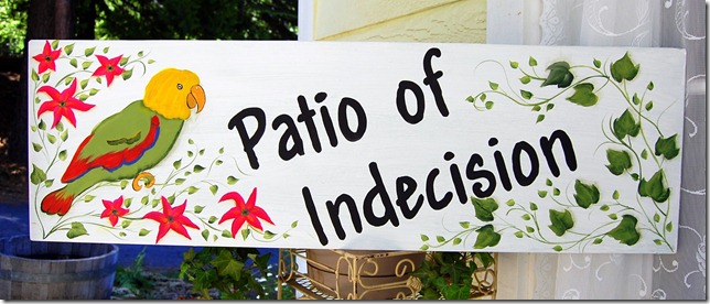 Patio sign