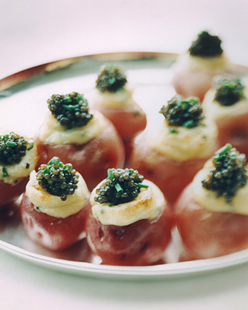 Twice-Cooked Potatoes With Caviar. (marthastewart.com) Twice-Cooked Potatoes With Caviar. (marthastewart.com)