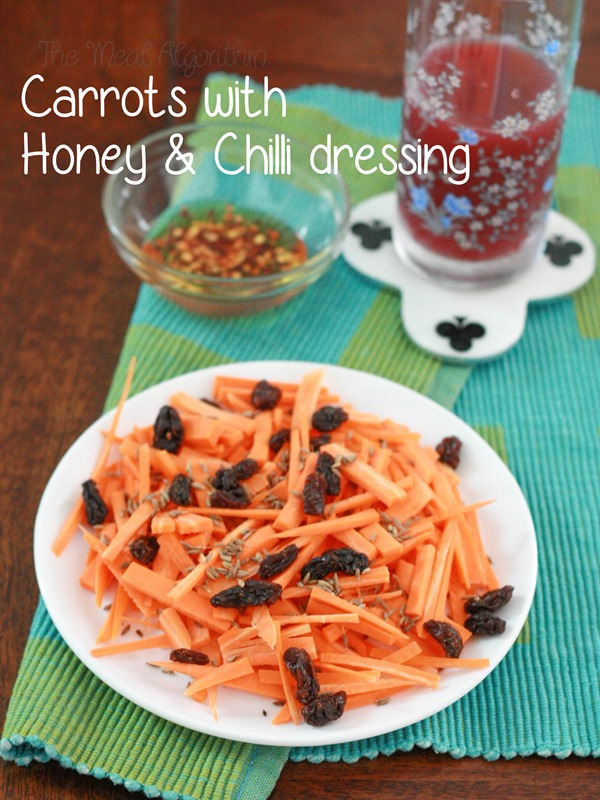 Carrots with Honey & Chilli dressing