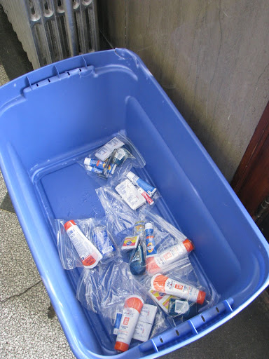 These are some of the important essentials, such as sunscreen and lip balm, donated to people who reach out for help at The Missouri Hotel. (Photo by: Brittni Bynum)