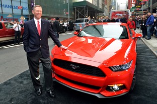 The All-New Ford Mustang is revealed in Times Square