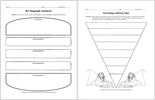 Where can teachers find different styles of free graphic organizers for classroom use?