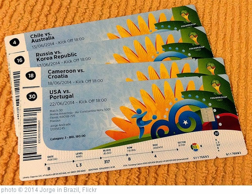 'My FIFA World Cup tickets' photo (c) 2014, Jorge in Brazil - license: https://creativecommons.org/licenses/by/2.0/