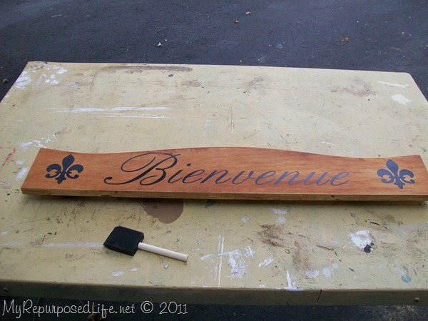 Stenciled Wooden Sign