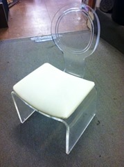 Acrylic Hollywood Regency style chair
