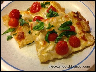 Tomato Tart with Basil - The Cozy Nook