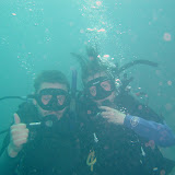 Underwater there are only so many funny faces you can make!