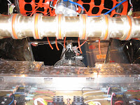 An upward view of our roll system