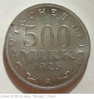 'GERMANY, 1923 ---500 MARKS, RAPID INFLATION PERIOD a' photo (c) 2010, Jerry 