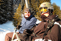Kir and Matt on the ski lift