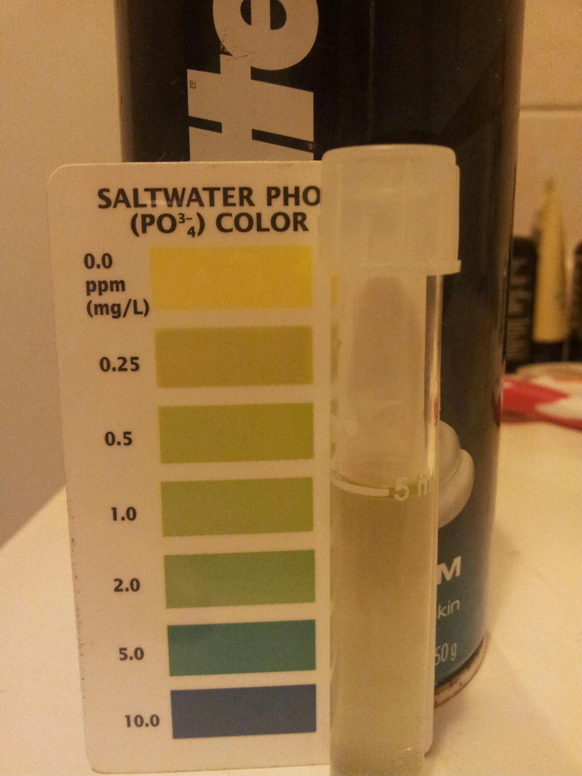 My Marine Cylinder Aquarium Phosphate, Ph, Ammonia, Nitrite, Nitrate