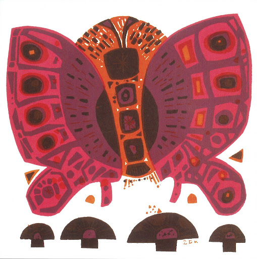 I love the layering of color in this print. Such rich tones. Butterfly 12x12 Serigraph 1965. I love the layering of color in this print. Such rich tones. Butterfly 12x12 Serigraph 1965.