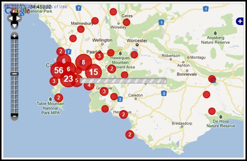 WESTERNCAPE SOUTH CRIME MAP TARGETTING WHITES FARMITRACKER DEC112011