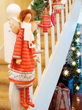 decorar las escaleras en Navidad
