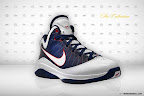 nike lebron 7 ps gr white navy red 5 01 Nike Air Max LeBron VII (7)   White/Navy/Gold Sample Actual Photos