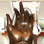 The first thing you see in the Botero museum is this massive hand!