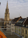 A vista da casa da minha amiga! Herz-Jesu-Kirche, uma das muitas igrejas de Colônia! - 19/02/09