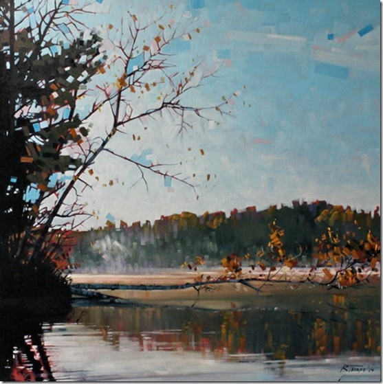 early morning lake reflection-Reid-Thorpe-ENKAUSTIKOS