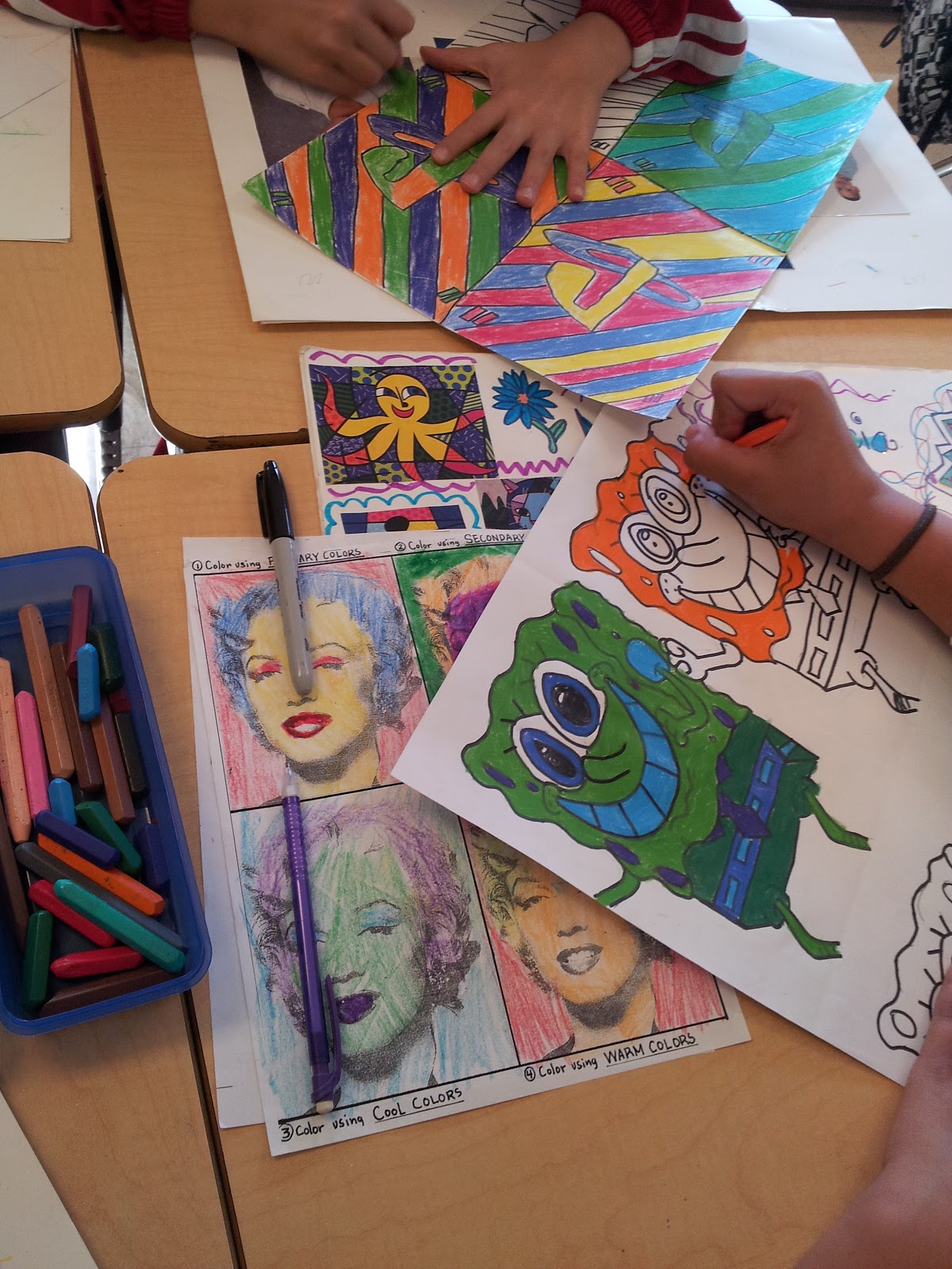 TheArtSync: "Pop"ularity Prints - Pop Art Project/5th Grade