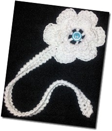 Flower Bookmark - Blue