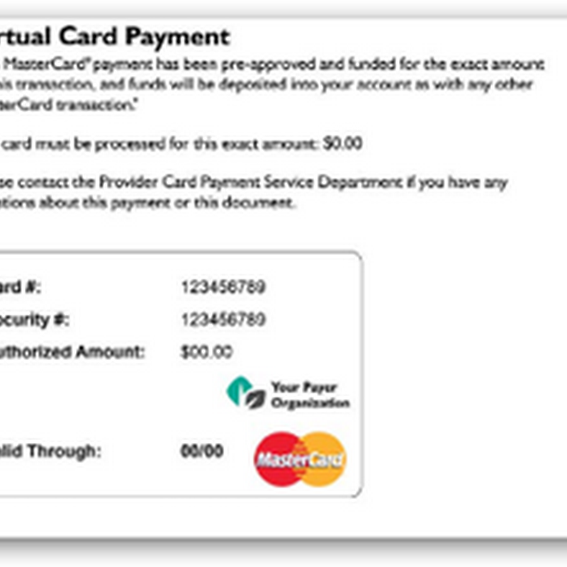 Health Plans and Claim Clearinghouses With Virtual Credit Cards-Racking Up Additional Fees From Doctors