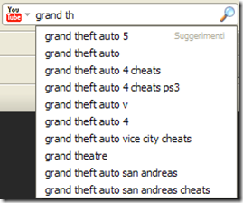 completamento automatico di Google