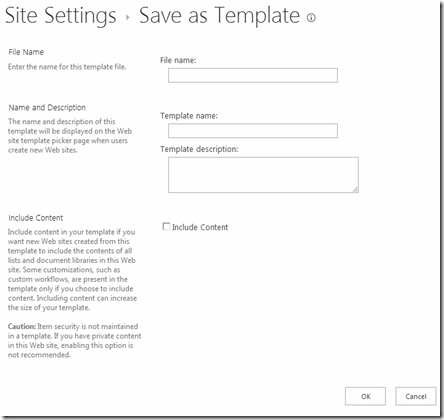 ciaops using a site template with a new site collection in save site template sharepoint 2013