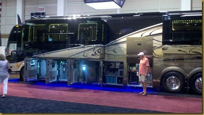 prevost motorhome at rv supershow