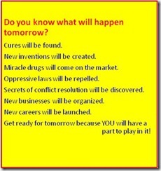 Do YOU know what will happen tomorrow