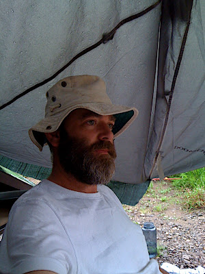 We'll move when the rain stops....