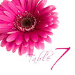 Hot Pink Gerbera - JPGS 8 Table Number/Name
