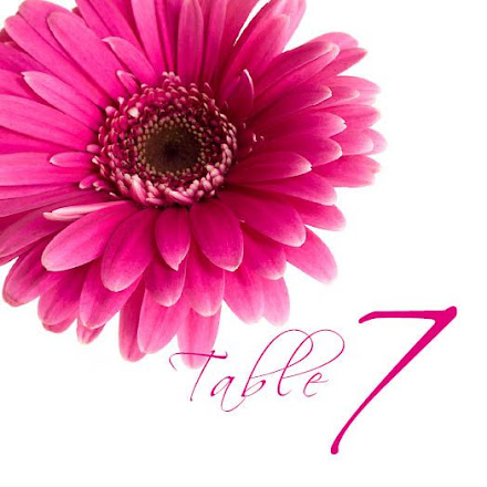 Hot Pink Gerbera - JPGS 8 Table Number/Name