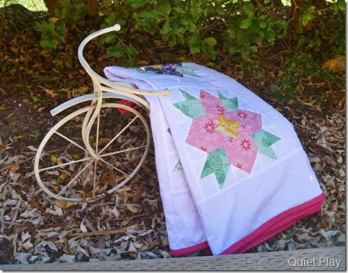 Blossom Quilt on a bike