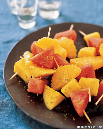 Fresh fruit soaked in tequila make a great wrap-up to a spicy meal. (marthastewart.com)
