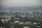 Mist over Osh suburbs