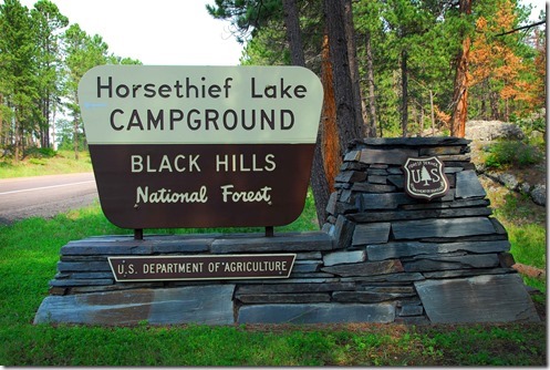 Horsethief Lake Sign