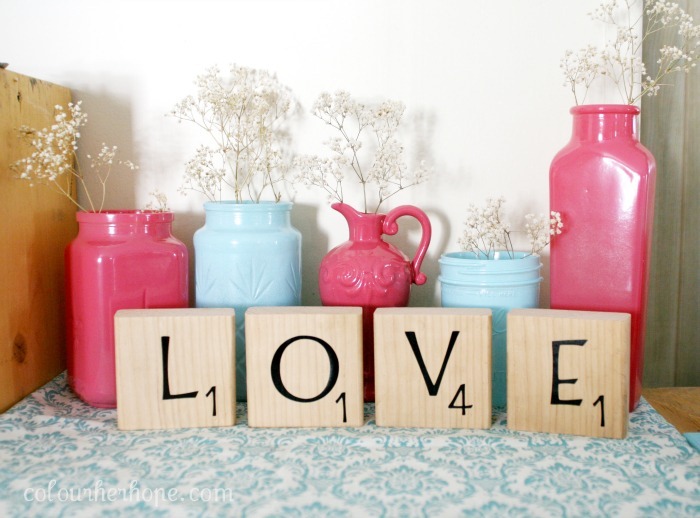 DIY scrabble block letters by Colour Her Hope