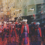 AÑO 2001 LA ENTRADA DIA 5 DE SEPTIEMBRE, MAGNIFICA COMPOSICION FOTOGRAFICA DE UN BLOQUE DE MOROS CON EL CABO, Rafa VALOR. 26-18.jpg