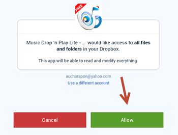 แอพฟังเพลงออนไลน์ใน dropbox