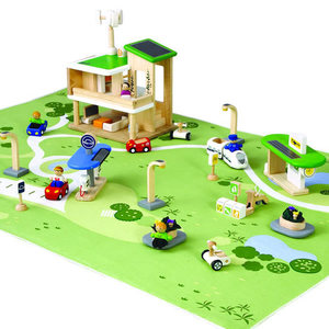 FOR TODDLERS
My kids have always loved Plan Toys, and this Eco Town is right up my alley. All the parts are made of natural, chemical-free recycled rubberwood and nontoxic dyes.