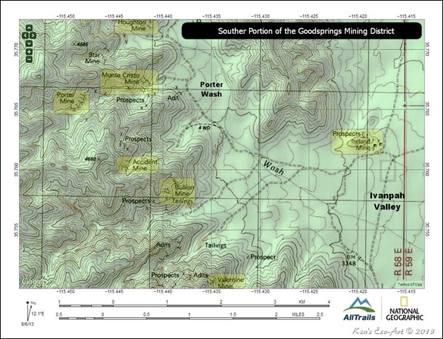 MAP-Southern Goodsprings Mining District