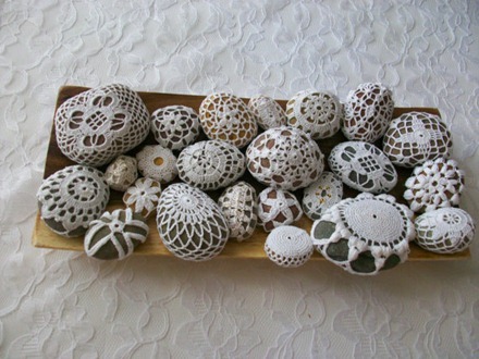 Virkade stenar, Etsy